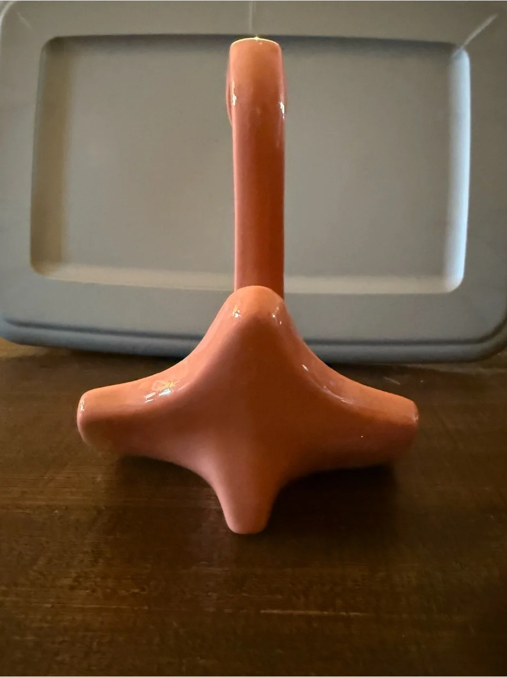 Vintage Nova Designs Fine Ceramic Terracotta color Swan Towel holder.